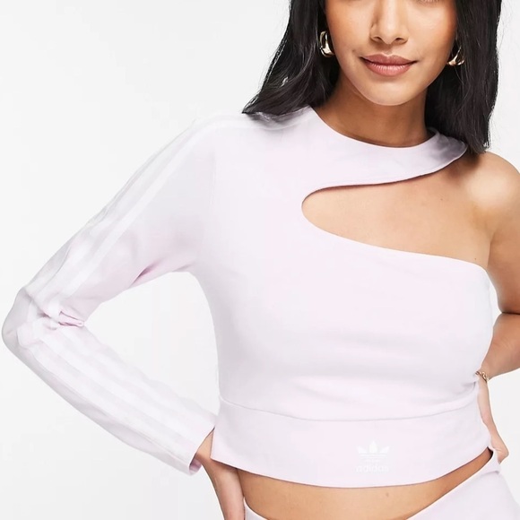 Adidas one sleeve cut out crop top SEXY baddie - Picture 3 of 8